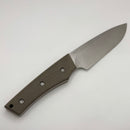 TRM Red Line Fixed Blade 20CV Steel & Contoured Micarta Handles w/ Leather Sheath