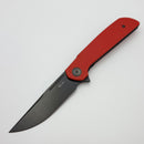 Reate Knives Remedy Fat Carbon Red Glass Handle w/ Belt Satin DLC Elmax