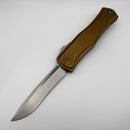 Pre-Owned Microtech Knives Hera II Stonewash Recurve w/ Tan Handle 1705-10TA