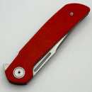 Reate Knives Remedy Fat Carbon Red Glass Handle w/ Belt Satin Elmax