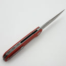 Reate Knives Remedy Fat Carbon Red Glass Handle w/ Belt Satin Elmax
