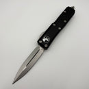 Pre-Owned Microtech UTX-85 Double Edge Stonewash Standard & Black 232-10