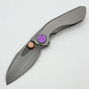 Reate Knives VK-Frok Wire Wheel Titanium Handle w/ Hand Rubbed Acid Wash Elmax