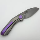 Reate Knives VK-Frok Wire Wheel Titanium Handle w/ Hand Rubbed Acid Wash Elmax