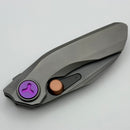 Reate Knives VK-Frok Wire Wheel Titanium Handle w/ Hand Rubbed Acid Wash Elmax
