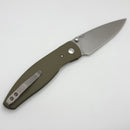 TRM Atom Jet OD Green G-10 3D Lizard Skin Handles & 20CV