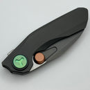 Reate Knives VK-Frok Dark Bead Blast Titanium Handle w/ Dark Frosted Satin Elmax
