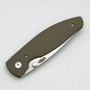 TRM Atom Jet OD Green G-10 3D Lizard Skin Handles & 20CV