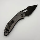 Pre-Owned Microtech Borka Stitch DLC w/ Natural Clear Handles Signature Series 169-1DLCTNCS
