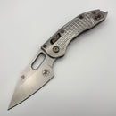 Pre-Owned Microtech Marfione Select Manual Stitch RAM LOK Frag Titanium Handles & Stonewash M390MK w/ Double Vapor Blast & Flamed Accents 169RL-10FRMS4