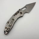 Pre-Owned Microtech Marfione Select Manual Stitch RAM LOK Frag Titanium Handles & Stonewash M390MK w/ Double Vapor Blast & Flamed Accents 169RL-10FRMS4