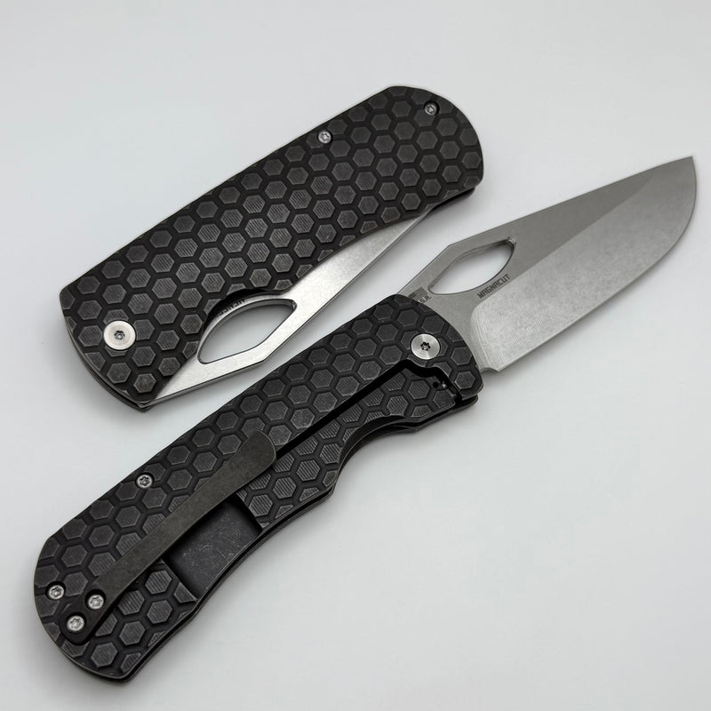 McNees Dixon w/ Antiqued Honeycomb Titanium Handles & Satin MagnaCut