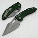Microtech Borka Stitch Auto w/ Emerald Green Handles & Apocalyptic M390 169-10APEG