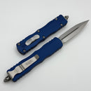 Microtech Dirac D/E Stonewash Standard & Navy Blue Handle 225-10NA