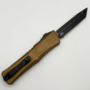 Grenade Blem Microtech Knives Combat Troodon Gen III Black Full Serrated Tanto w/ Tan Handle 1144-3TA