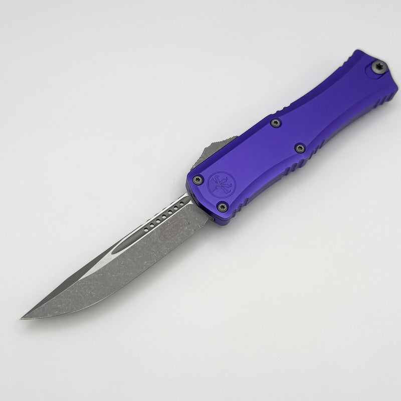 Microtech Knives Mini Hera Apocalyptic S/E M390MK w/ Purple Handle 1703M-10APPU