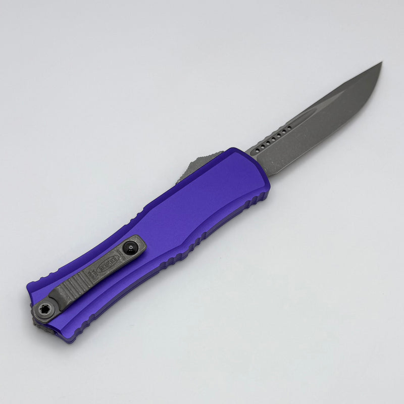 Microtech Knives Mini Hera Apocalyptic S/E M390MK w/ Purple Handle 1703M-10APPU