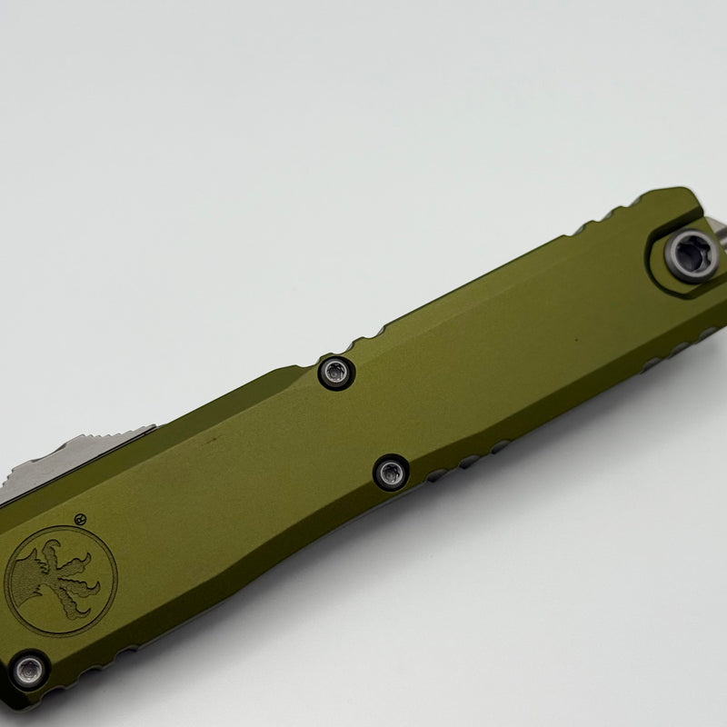 Grenade Blem Microtech Ultratech Gen IV D/E Stonewash Standard w/ OD Green Handle 11224-10OD