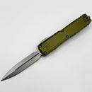 Grenade Blem Microtech Ultratech Gen IV D/E Stonewash Standard w/ OD Green Handle 11224-10OD