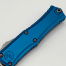 Factory Blem Microtech Knives Mini Hera Stonewash Double Edge M390MK w/ Blue Handle 1702M-10BL