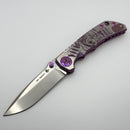 Spartan Blades Harsey Folder Satin Rub/Purple Plague Doctor Special Edition w/ 4" MagnaCut