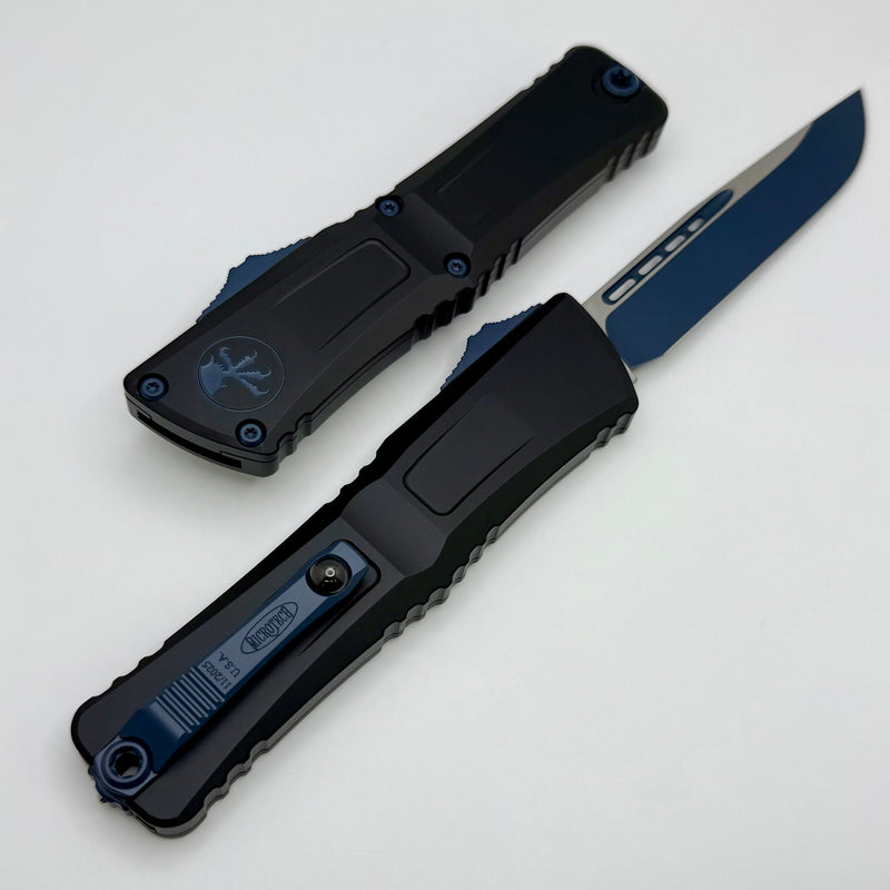 Microtech Knives Combat Troodon Gen III Navy Blue Accented S/E w/ Black Handle 1143-1NASK
