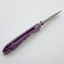 Spartan Blades Harsey Folder Satin Rub/Purple Plague Doctor Special Edition w/ 4" MagnaCut