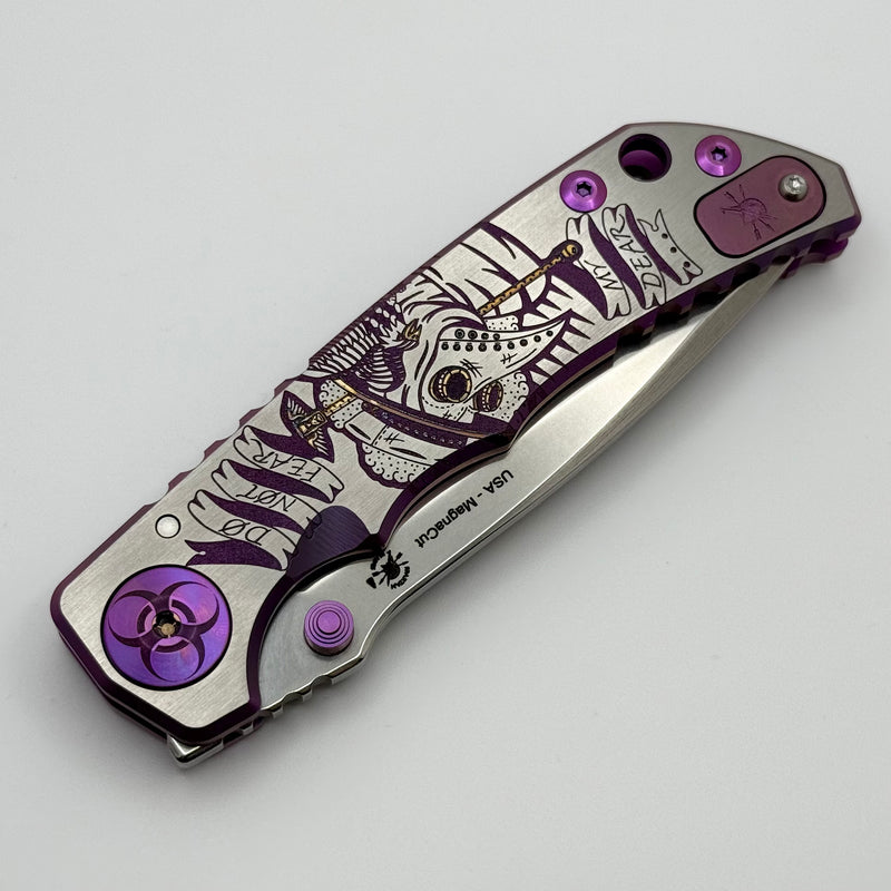 Spartan Blades Harsey Folder Satin Rub/Purple Plague Doctor Special Ed