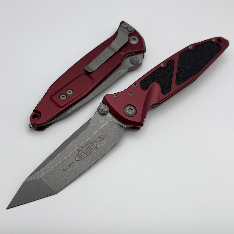 Microtech Socom Elite Tanto M/A Merlot Apocalyptic Standard 161-10APMR