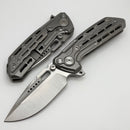 Reate Terminator-TX228 Bead Blasted Titanium Handles w/ Belt Satin M390