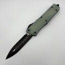 Microtech Combat Troodon D/E Black Standard GT Jade Green Signature Series S/N