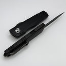 Microtech Luminary D/E Full Serrated DLC Shadow w/ Tritium Inlaid Slider Signature Series 1270-3DLCTSH