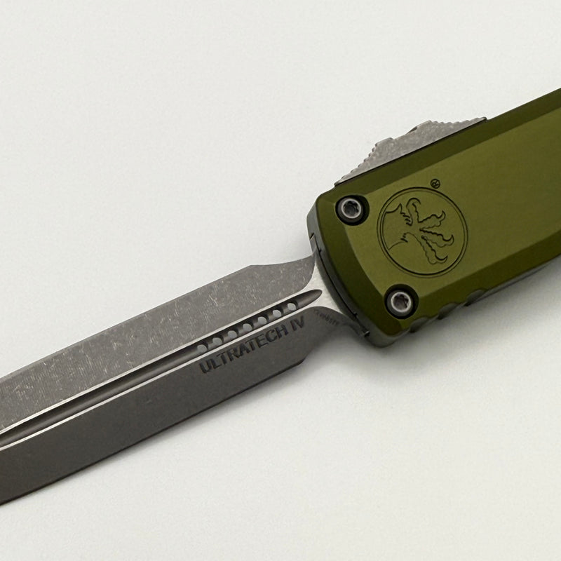 Factory Blem Microtech Ultratech Gen IV D/E Apocalyptic Standard w/ OD Green Handle 11224-10APOD