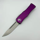 Pre-Owned Microtech Hera Single Edge Stonewash Standard & Violet 703-10VI