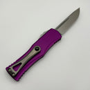 Pre-Owned Microtech Hera Single Edge Stonewash Standard & Violet 703-10VI
