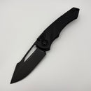 Pre-Owned Heretic Knives Mini Pariah M/A Button Lock Black Polymer Handles w/ Black S/E MagnaCut H052-4A-T