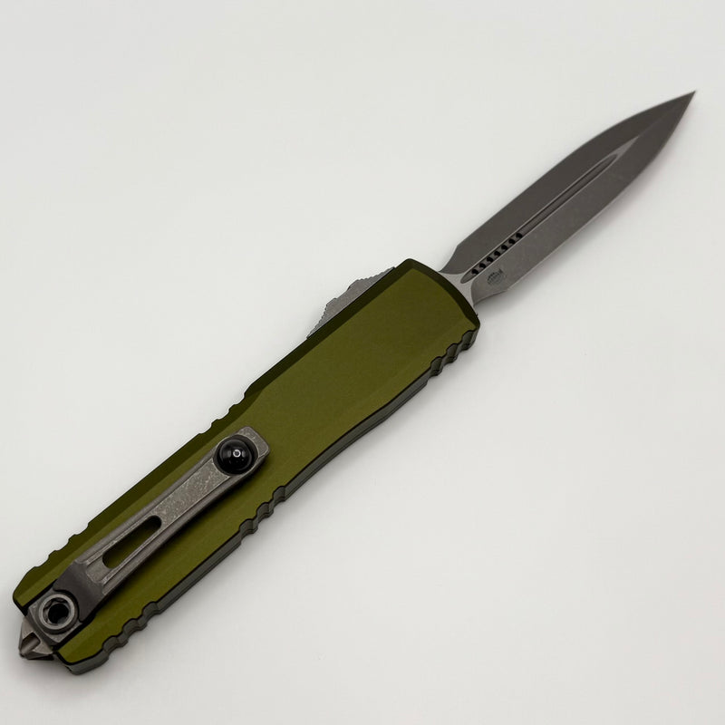 Factory Blem Microtech Ultratech Gen IV D/E Apocalyptic Standard w/ OD Green Handle 11224-10APOD