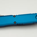 Factory Blem Microtech Ultratech Gen IV D/E Stonewash Standard w/ Blue Handle 11224-10BL