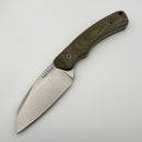 Pre-Owned Tactile Knife Redhawk Fixed Blade w/ Tumbled MagnaCut & Green Micarta Handles