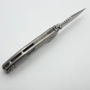 Demko Knives AD20I Slim w/ Textured Titanium Handles & Polished Yoggdrasil Damasteel