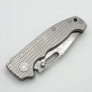 Demko Knives AD20I Slim w/ Textured Titanium Handles & Polished Yoggdrasil Damasteel