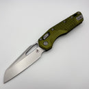 Factory Blem Microtech Knives MSI RAM LOK OD Green Frag Aluminum & Stonewash M390MK 210-10FROD