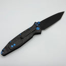 Marfione Custom Knives Socom Elite M/A Star Grind DLC Apocalyptic Tanto w/ Black Camo Carbon Handle & Blue Accents Consigned