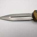 Factory Blem Microtech Dirac D/E Stonewash Standard & Tan Handle 225-10TA