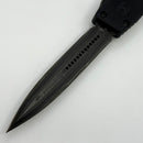 Heretic Custom NYX Hefted Aluminum Handle w/ Mother of Pearl Inlaid Button & D/E Damascus Pre Owned
