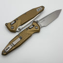 Microtech Socom Ram-Lok w/ Tan Aluminum Frag Handles & T/E Stonewash M390MK 161RL-10FRTA