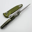 Microtech Socom Ram-Lok w/ OD Green Aluminum Frag Handles & T/E Stonewash M390MK 161RL-10FROD