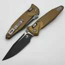 Microtech Socom Ram-Lok Tactical w/ Tan Aluminum Frag Handles & S/E Black M390MK 160RL-1FRTA