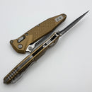 Microtech Socom Ram-Lok Tactical w/ Tan Aluminum Frag Handles & S/E Black M390MK 160RL-1FRTA