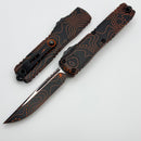 Microtech Ultratech Gen IV Topo Black/Orange Handle w/ S/E Stonewash M390MK 11214-1TPBKORCS